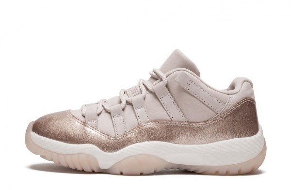 womens air jordan 11 low rose gold