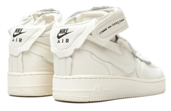 Fake Comme des Garçons AF1 Mid Triple White - Sneaker Reps
