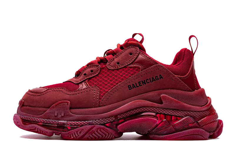 Discount Balenciaga Triple S Clear Sole ”Wine Red“ 544351W06F19879 ...